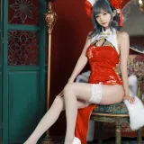 51酱《碧蓝航线 柴郡新春旗袍》主题写真：12张全套美图