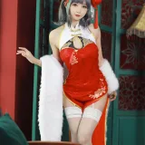 51酱《碧蓝航线 柴郡新春旗袍》主题写真：12张全套美图