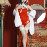 51酱《碧蓝航线 柴郡新春旗袍》主题写真：12张全套美图
