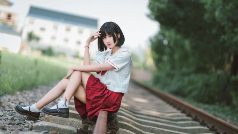 三度_69《JK红裙》主题写真：11张全套美图