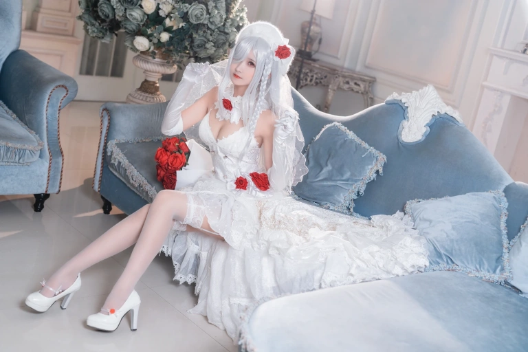 三度_69《G36c花嫁》主题写真：40张全套美图