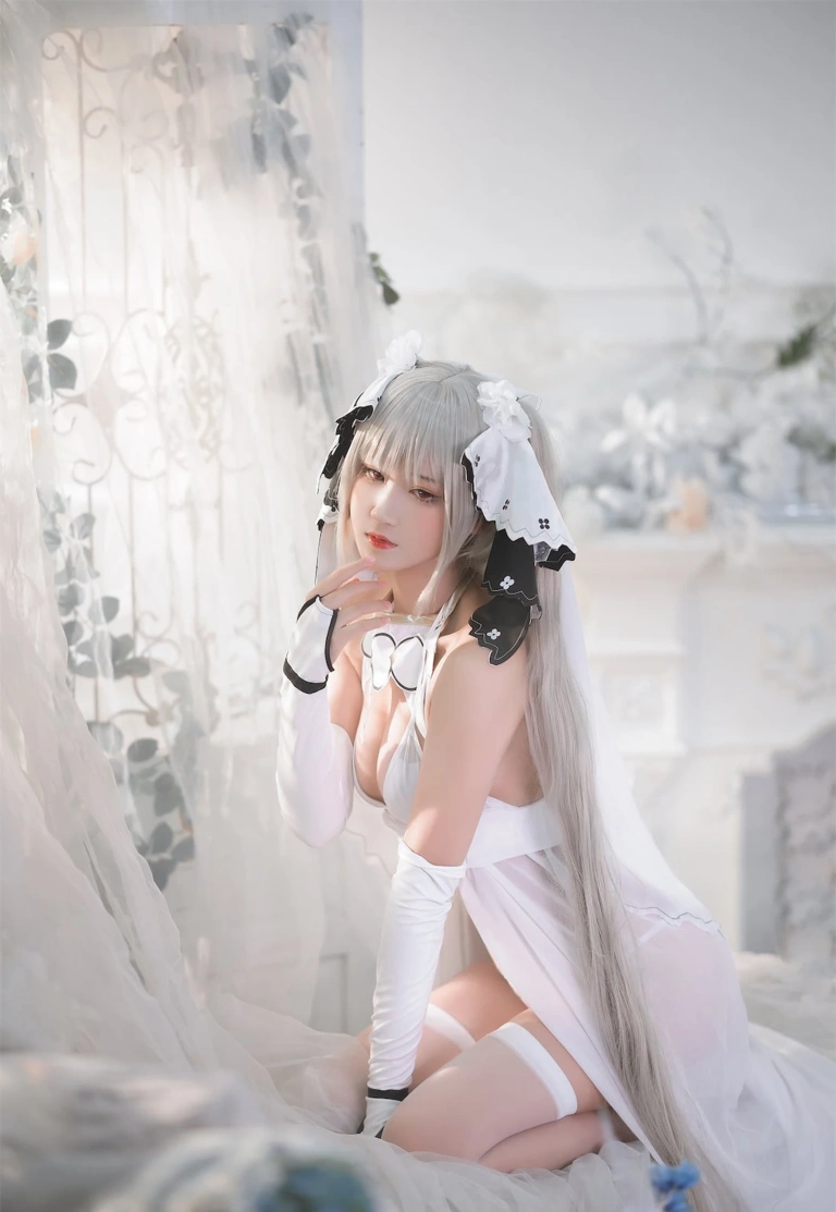 三度_69《可畏白纱》主题写真：55张全套美图