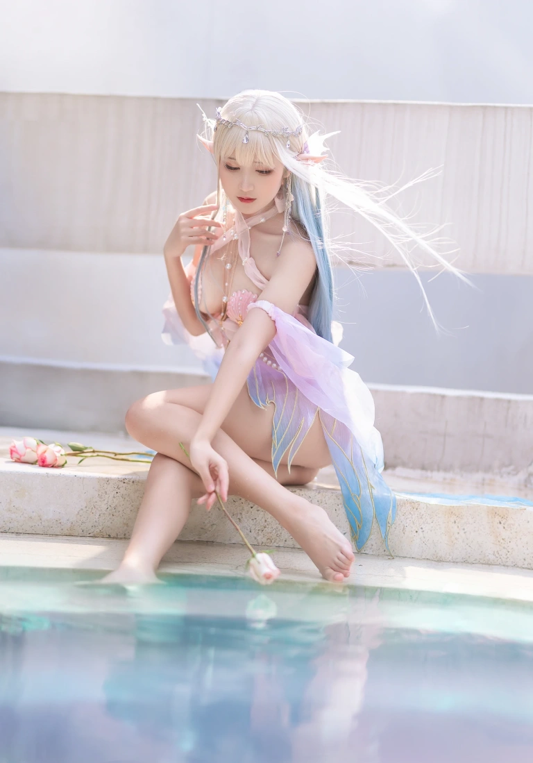 三度_69《温泉美人鱼X贝壳》主题写真：40张全套美图，含3个视频