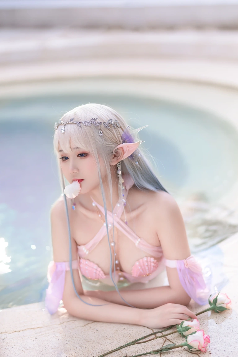 三度_69《温泉美人鱼X贝壳》主题写真：40张全套美图，含3个视频