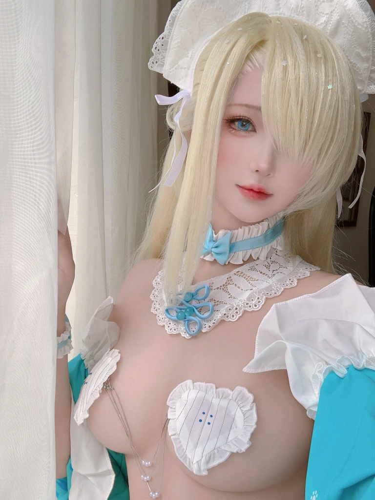 三度_69《蔚蓝档案 明日奈内衣女仆》主题写真：60张全套美图，含2个视频