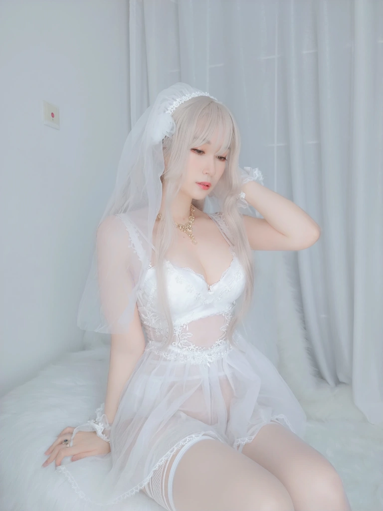 白银81《纯白花嫁》主题写真：161张全套美图，含6个视频