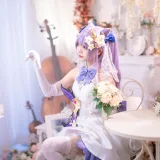 艾西Aiwest《刻晴花嫁》主题写真：40张全套美图