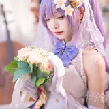 艾西Aiwest《刻晴花嫁》主题写真：40张全套美图