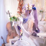 艾西Aiwest《刻晴花嫁》主题写真：40张全套美图
