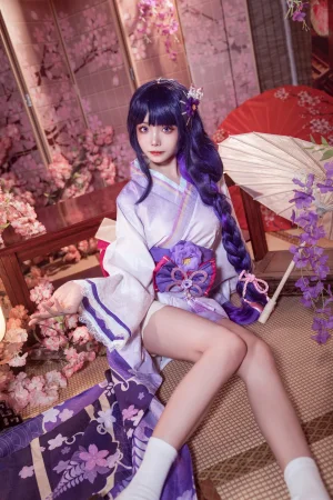 艾西Aiwest《雷电将军》主题写真：30张全套美图