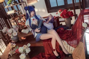 艾西Aiwest《伊吹新年旗袍》主题写真：35张全套美图
