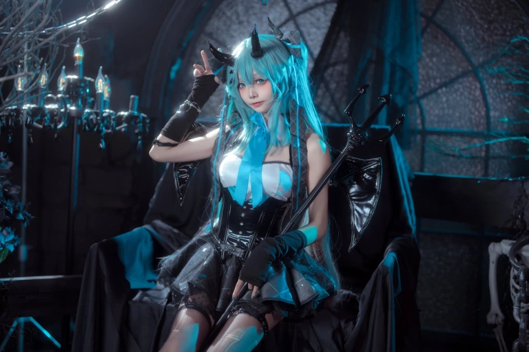 艾西Aiwest《初音小恶魔》主题写真：26张全套美图