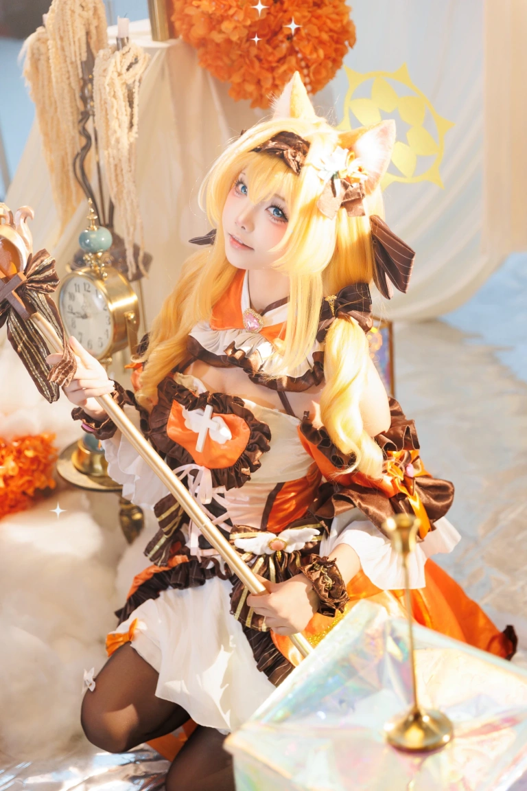 艾西Aiwest《蔚蓝档案 伊落玛丽 魔法少女》主题写真：38张全套美图