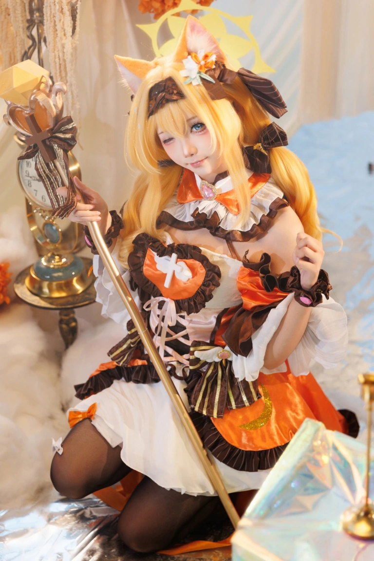 艾西Aiwest《蔚蓝档案 伊落玛丽 魔法少女》主题写真：38张全套美图