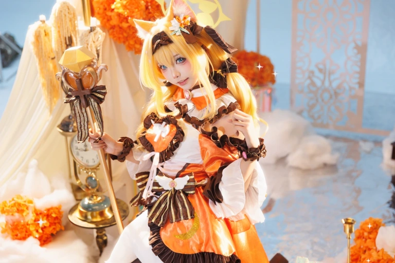 艾西Aiwest《蔚蓝档案 伊落玛丽 魔法少女》主题写真：38张全套美图