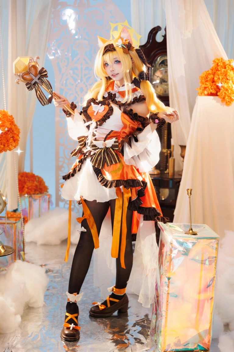 艾西Aiwest《蔚蓝档案 伊落玛丽 魔法少女》主题写真：38张全套美图