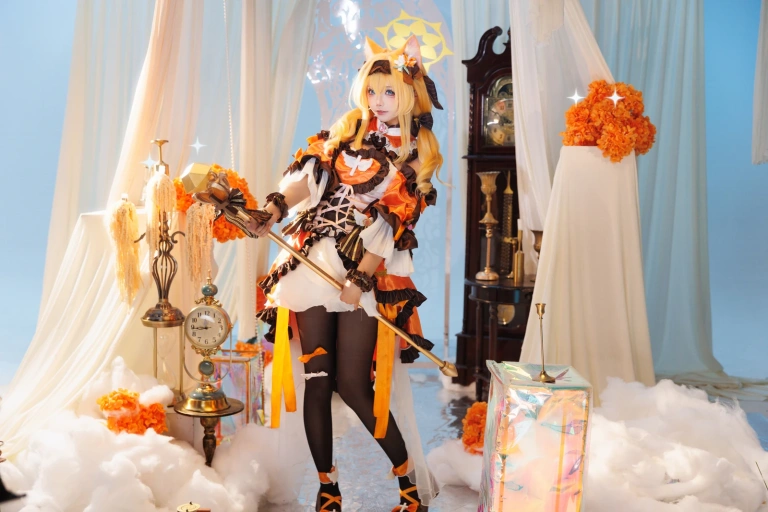 艾西Aiwest《蔚蓝档案 伊落玛丽 魔法少女》主题写真：38张全套美图