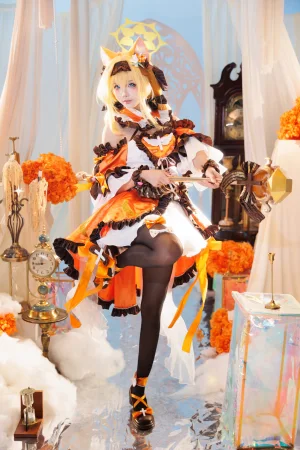 艾西Aiwest《蔚蓝档案 伊落玛丽 魔法少女》主题写真：38张全套美图
