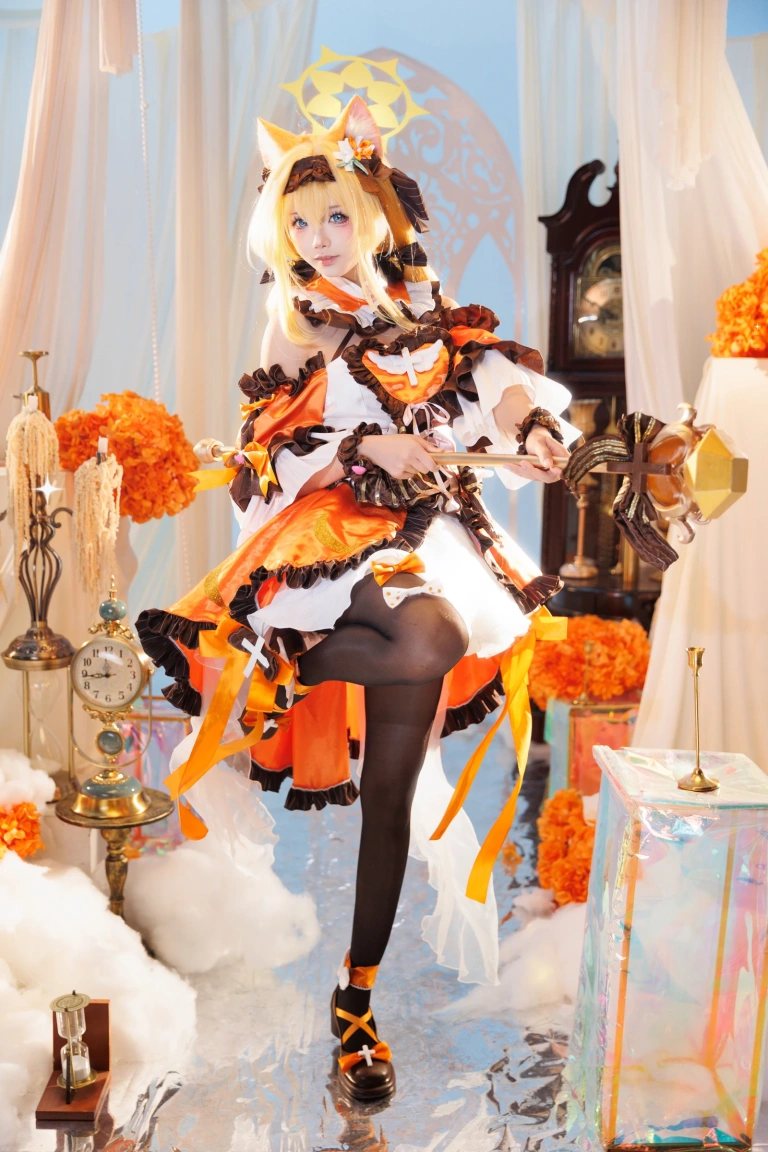 艾西Aiwest《蔚蓝档案 伊落玛丽 魔法少女》主题写真：38张全套美图