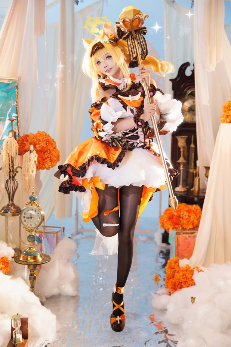 艾西Aiwest《蔚蓝档案 伊落玛丽 魔法少女》主题写真：38张全套美图