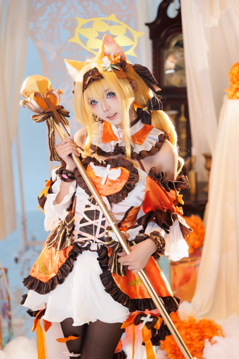 艾西Aiwest《蔚蓝档案 伊落玛丽 魔法少女》主题写真：38张全套美图