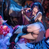 安食Ajiki《原神 雷电将军魅魔》主题写真：35张全套美图