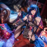 安食Ajiki《原神 雷电将军魅魔》主题写真：35张全套美图