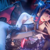安食Ajiki《原神 雷电将军魅魔》主题写真：35张全套美图