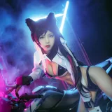 水淼Aqua《爱宕犬 机车》主题写真：17张全套美图