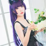 水淼Aqua《黑猫 冷门小礼服》主题写真：9张全套美图