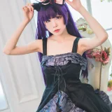 水淼Aqua《黑猫 冷门小礼服》主题写真：9张全套美图