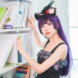 水淼Aqua《黑猫 冷门小礼服》主题写真：9张全套美图