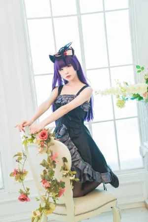 水淼Aqua《黑猫 冷门小礼服》主题写真：9张全套美图