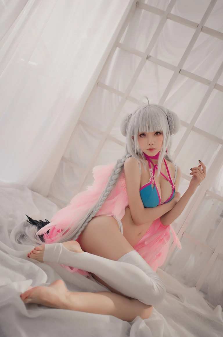 水淼Aqua《碧蓝航线 可畏 水着》主题写真：30张全套美图