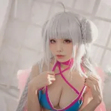 水淼Aqua《碧蓝航线 可畏 水着》主题写真：30张全套美图