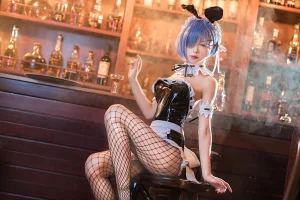 水淼Aqua《蕾姆 兔女郎》主题写真：16张全套美图