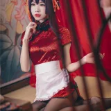 水淼Aqua《霞之丘诗羽 旗袍》主题写真：29张全套美图