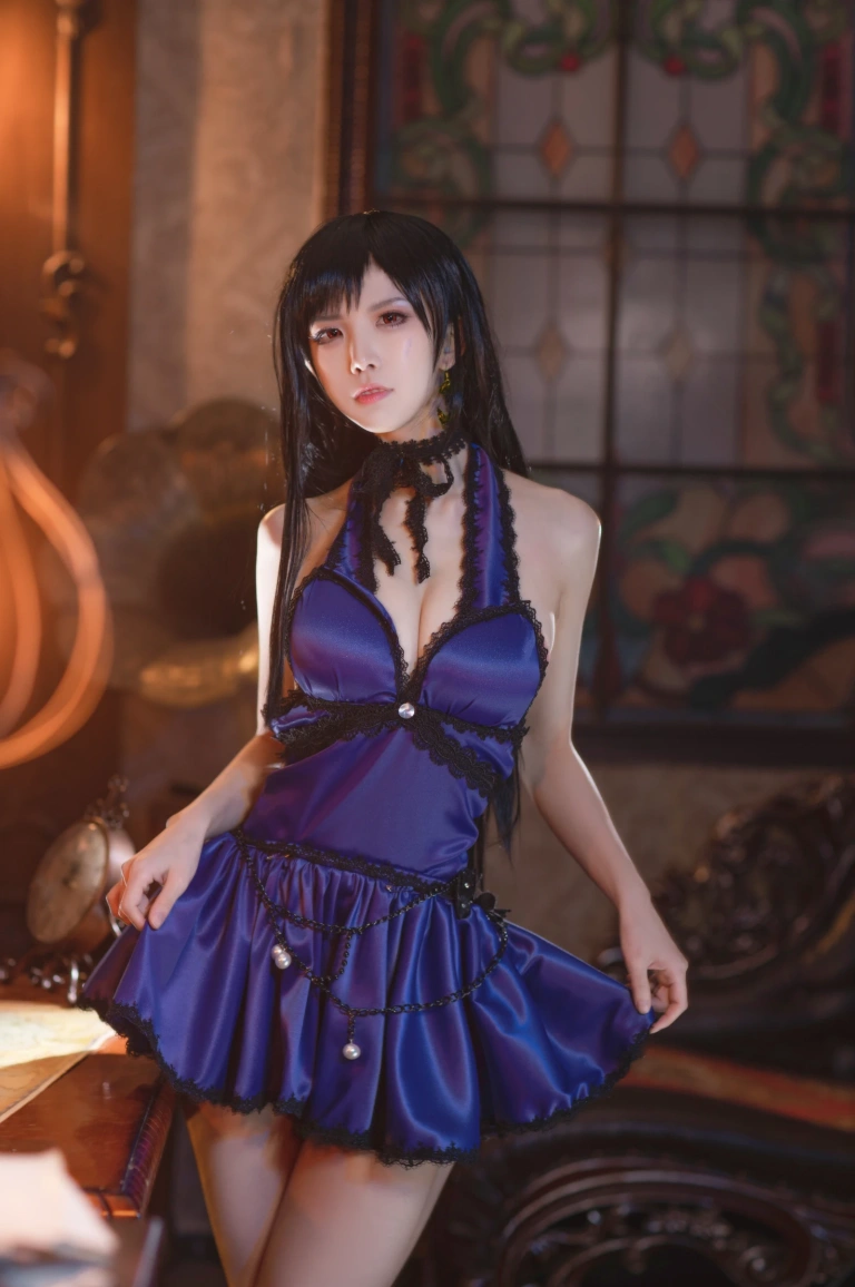 水淼Aqua《蒂法旗袍和礼服》主题写真：40张全套美图