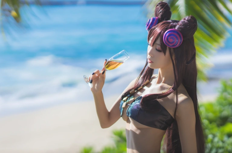 水淼Aqua《紫式部水着Ver》主题写真：41张全套美图