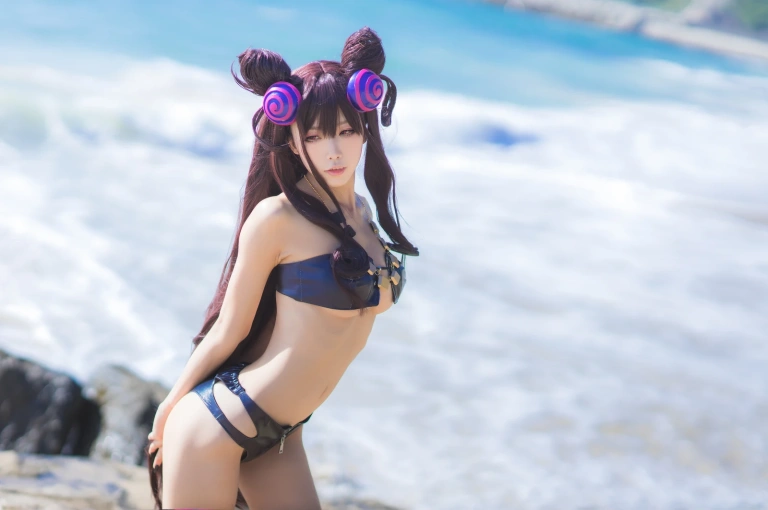 水淼Aqua《紫式部水着Ver》主题写真：41张全套美图