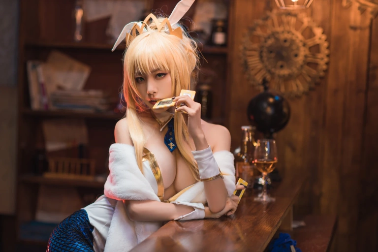 水淼Aqua《白枪呆》主题写真：26张全套美图