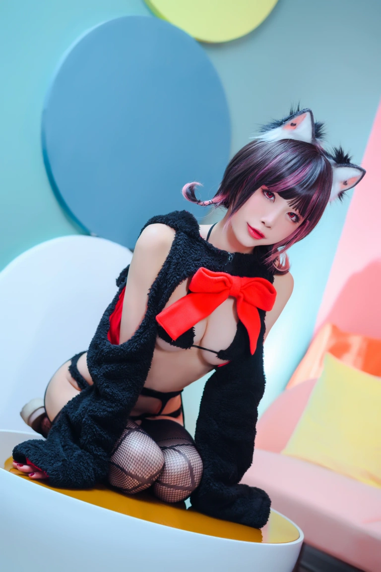 水淼Aqua《礼物喵》主题写真：42张全套美图
