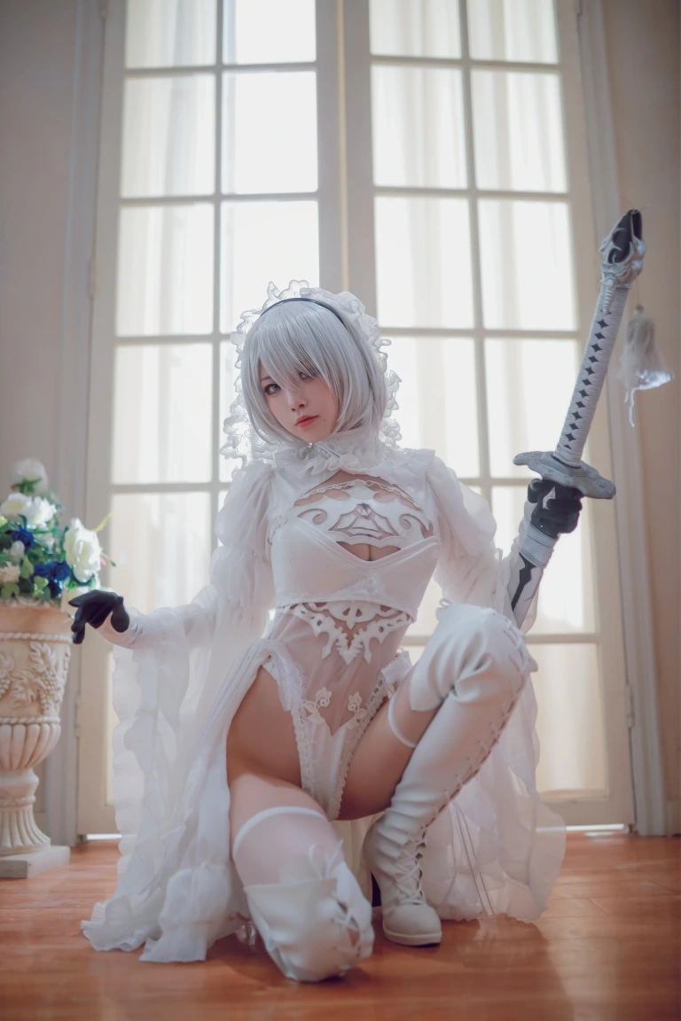 水淼Aqua《黑白2B》主题写真：55张全套美图
