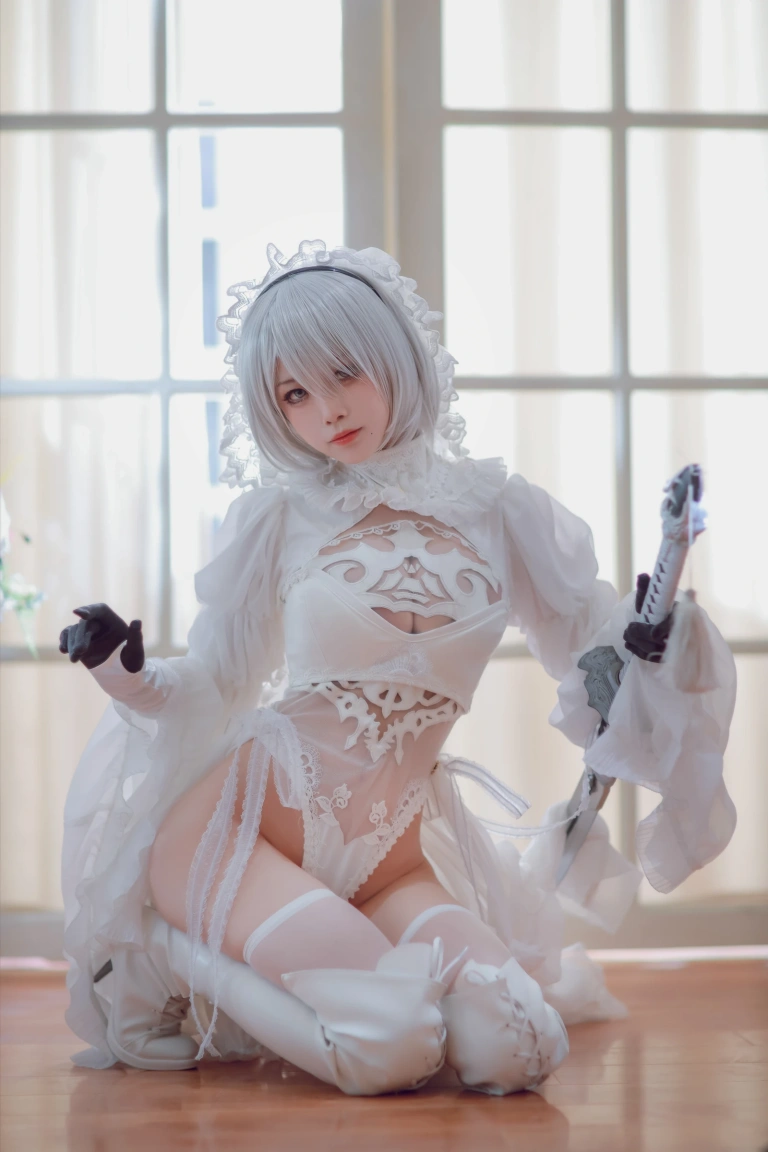 水淼Aqua《黑白2B》主题写真：55张全套美图
