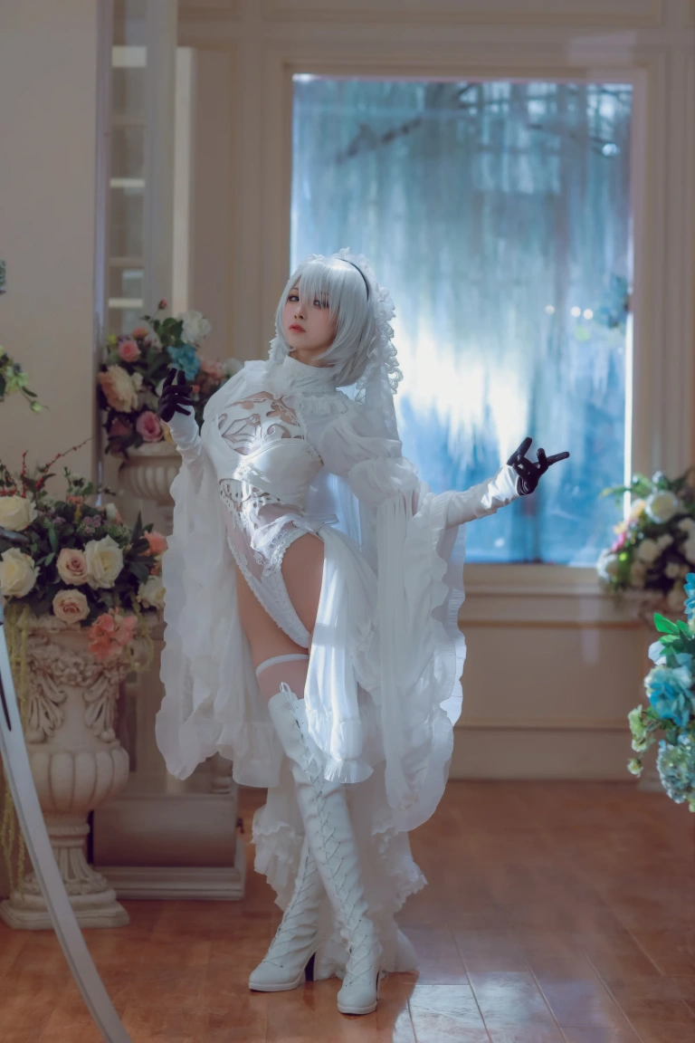 水淼Aqua《黑白2B》主题写真：55张全套美图