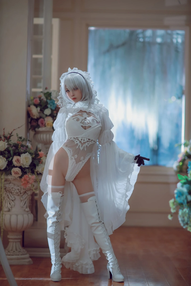 水淼Aqua《黑白2B》主题写真：55张全套美图