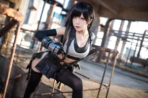 水淼Aqua《蒂法原皮》主题写真：20张全套美图