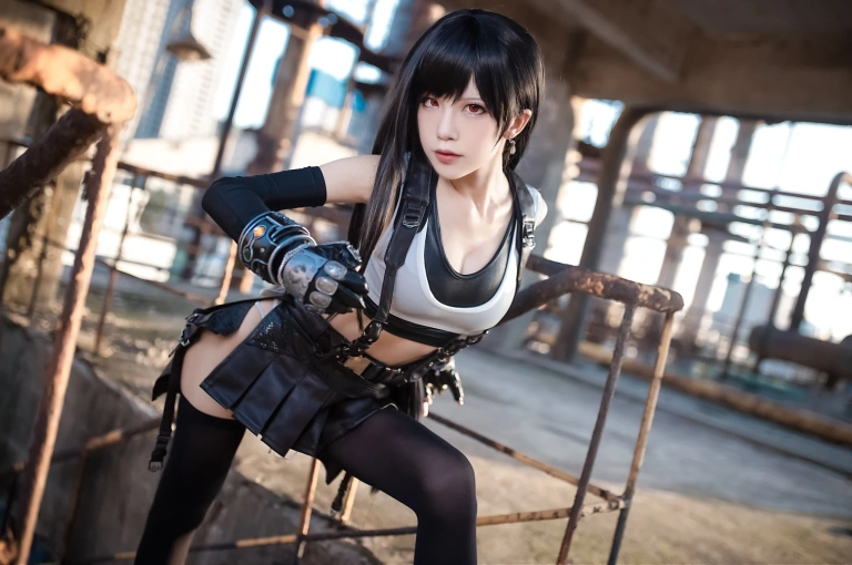 水淼Aqua《蒂法原皮》主题写真：20张全套美图