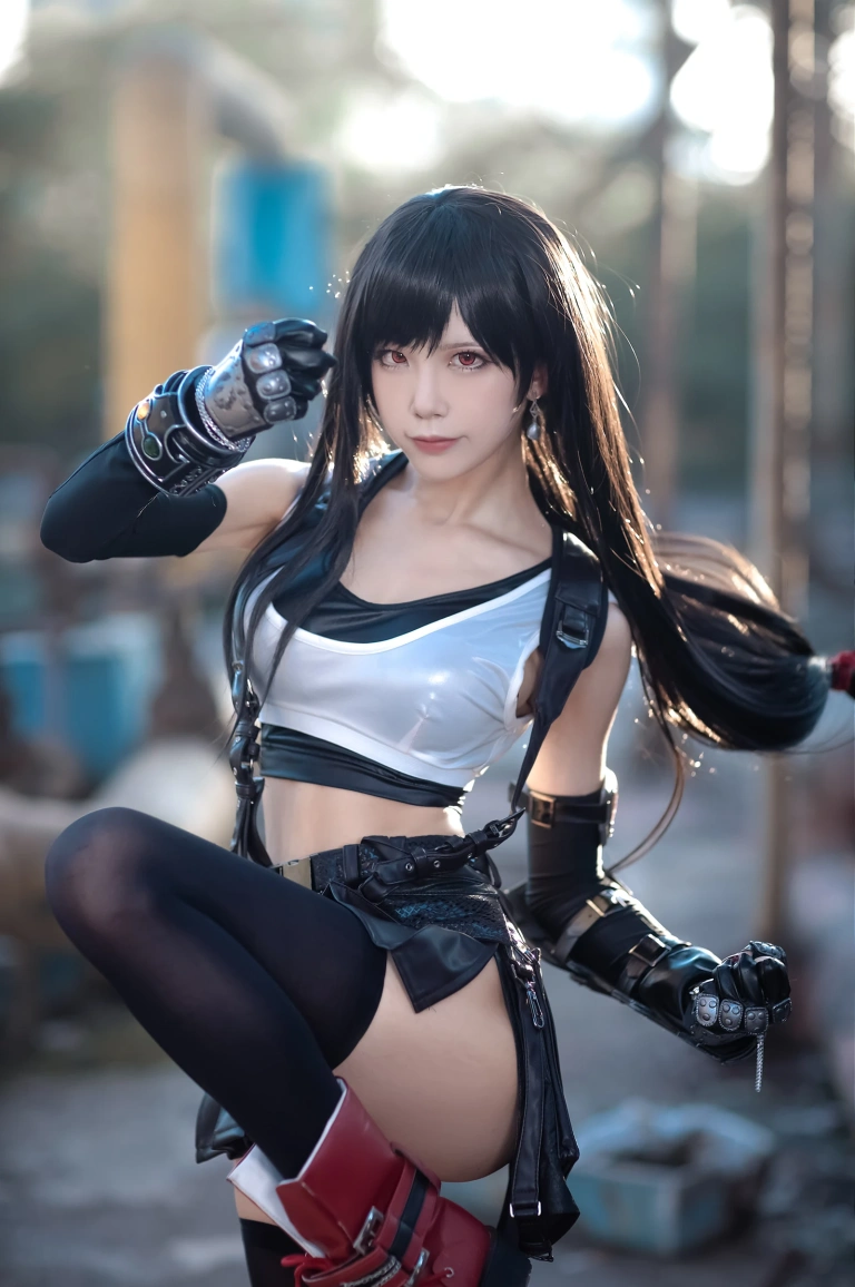 水淼Aqua《蒂法原皮》主题写真：20张全套美图