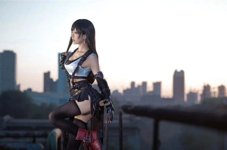 水淼Aqua《蒂法原皮》主题写真：20张全套美图